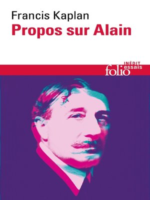 cover image of Propos sur Alain